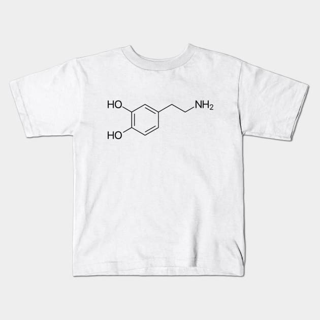 Dopamine - C8H11NO2 Kids T-Shirt by Zeeph